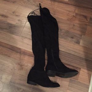 Call It Spring Black Over the Knee Boots